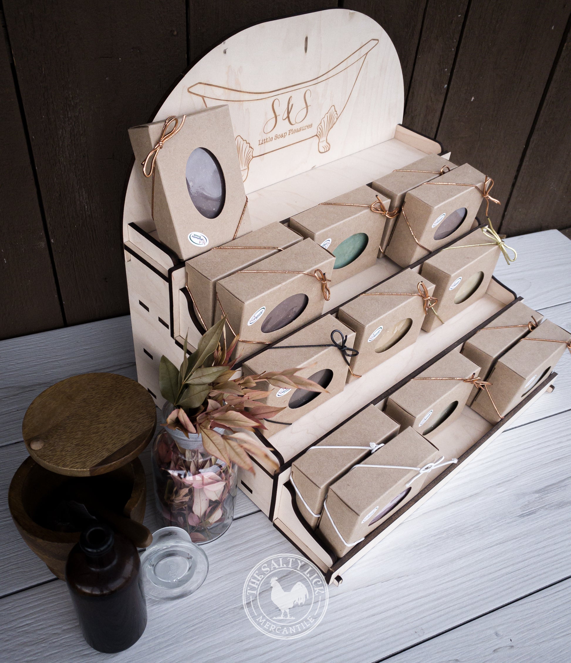 Craft/Vendor Fair Display Stand with 3 Drawers - The Salty Lick Mercantile