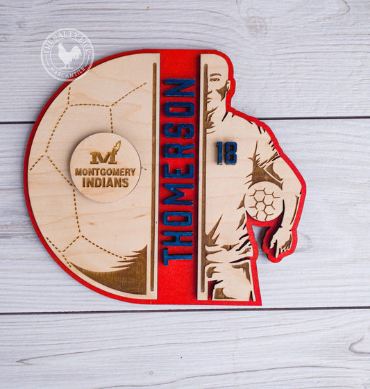 Personalized Boys Soccer Player Plaque / Sign - The Salty Lick Mercantile