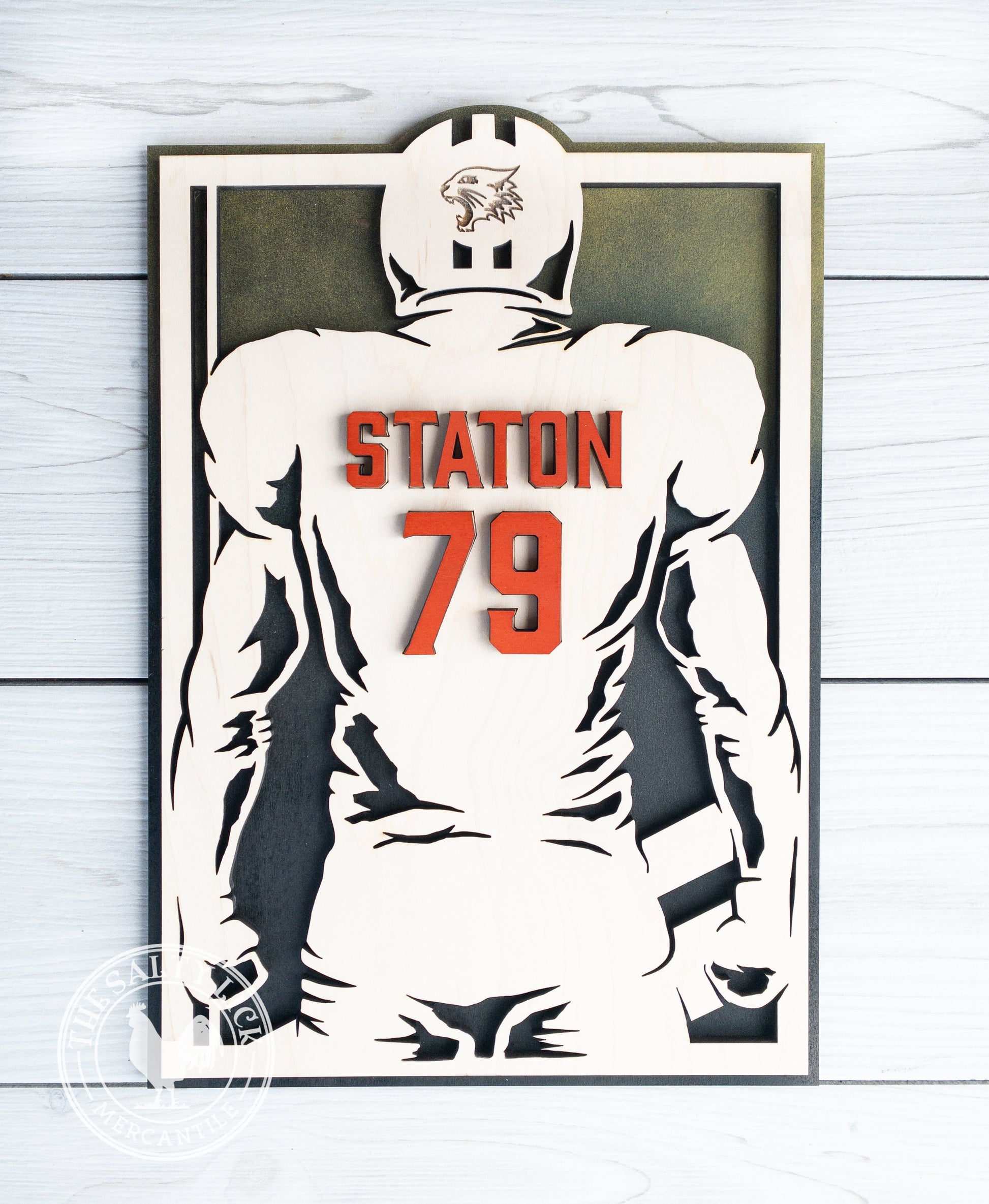 Personalized Boys Football Player Plaque / Sign - The Salty Lick Mercantile