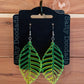 Translucent Neon Leaf Dangle Earrings