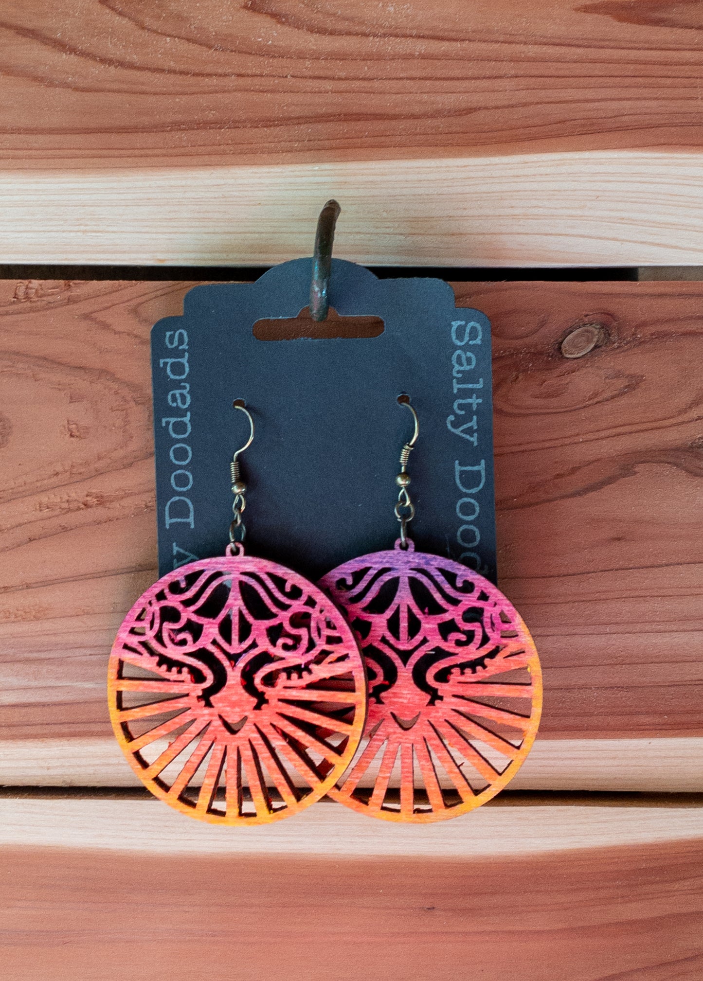 Wood Dangle Earrings - Multiple Designs! - The Salty Lick Mercantile