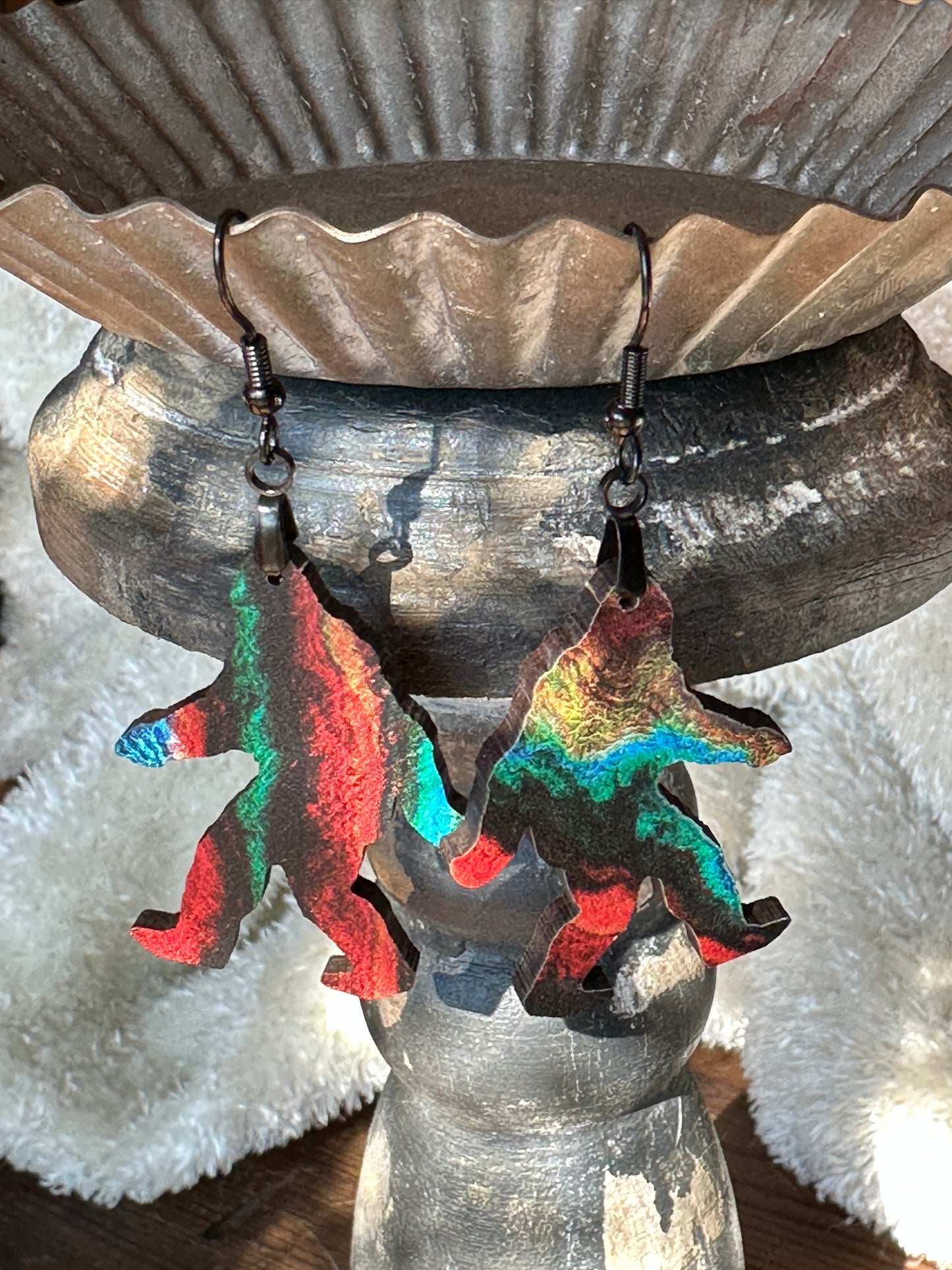 We Believe!  Sasquatch / Big Foot Shape Wood Dangle Earrings - The Salty Lick Mercantile