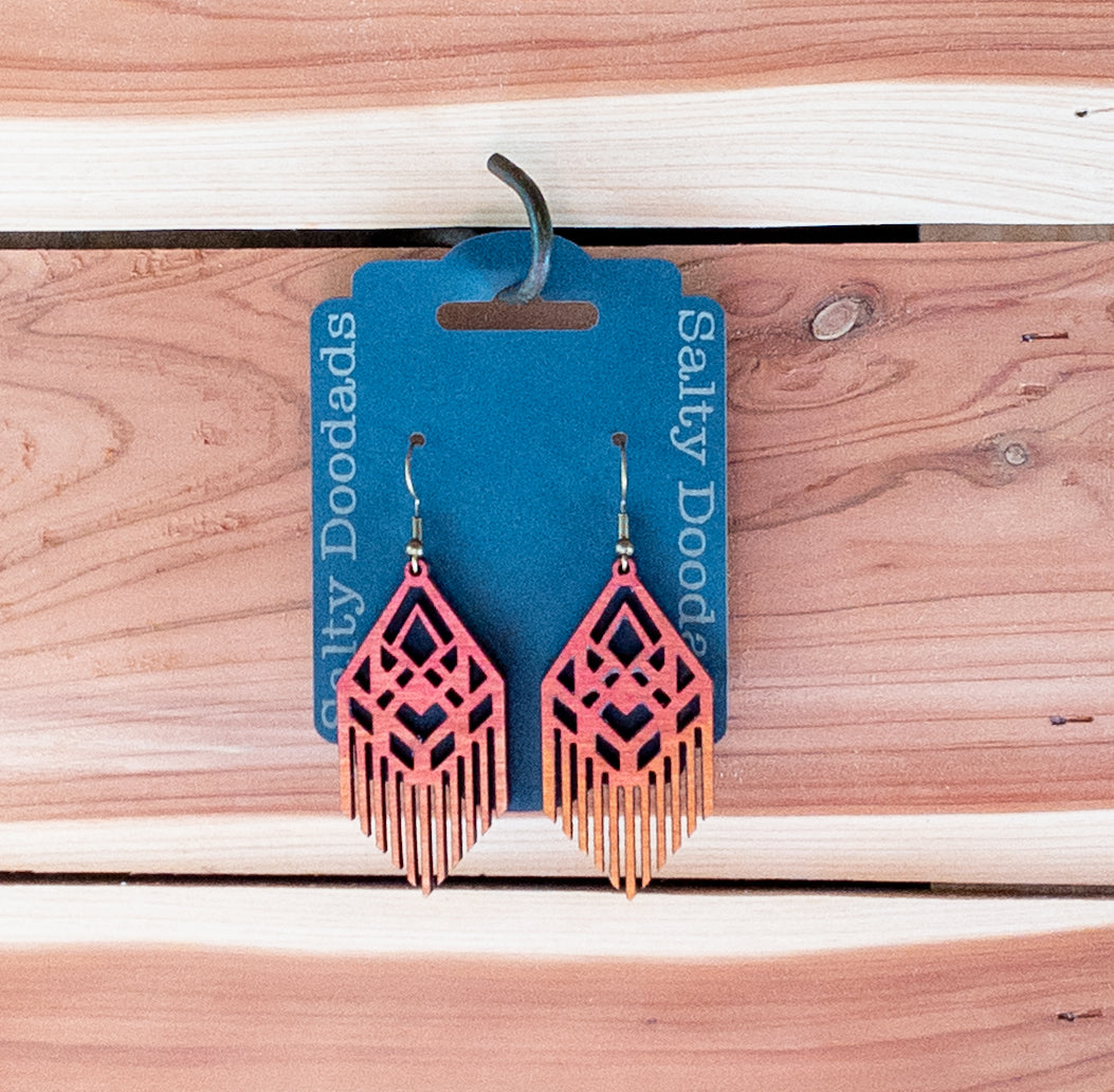 Wood Dangle Earrings - Multiple Designs! - The Salty Lick Mercantile