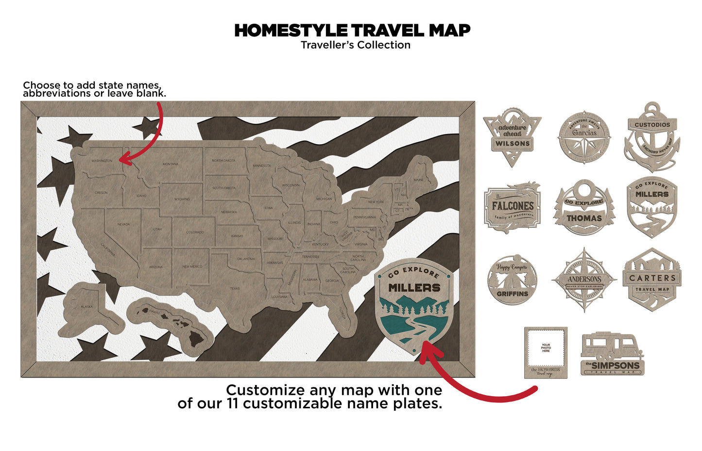 United States Travel Map - Customizable!