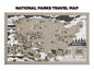 National Parks Travel Map - Customizable! - The Salty Lick Mercantile