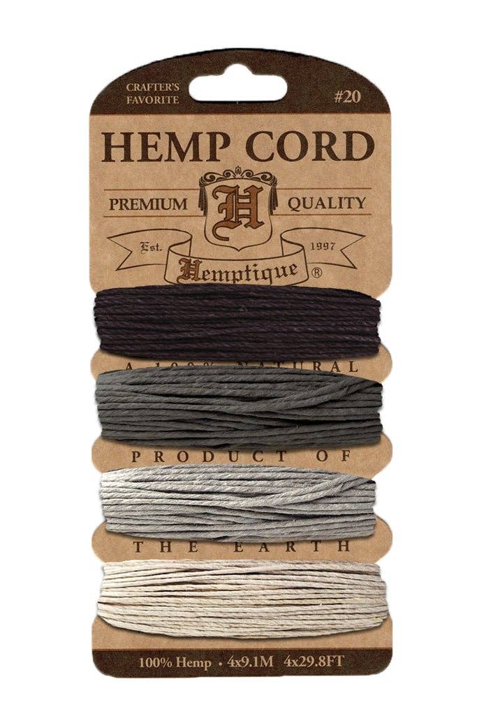 Hemptique - #20 Hemp Cord Cards ONYX
