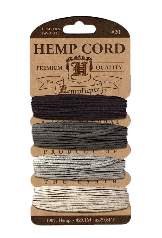 Hemptique - #20 Hemp Cord Cards ONYX - The Salty Lick Mercantile