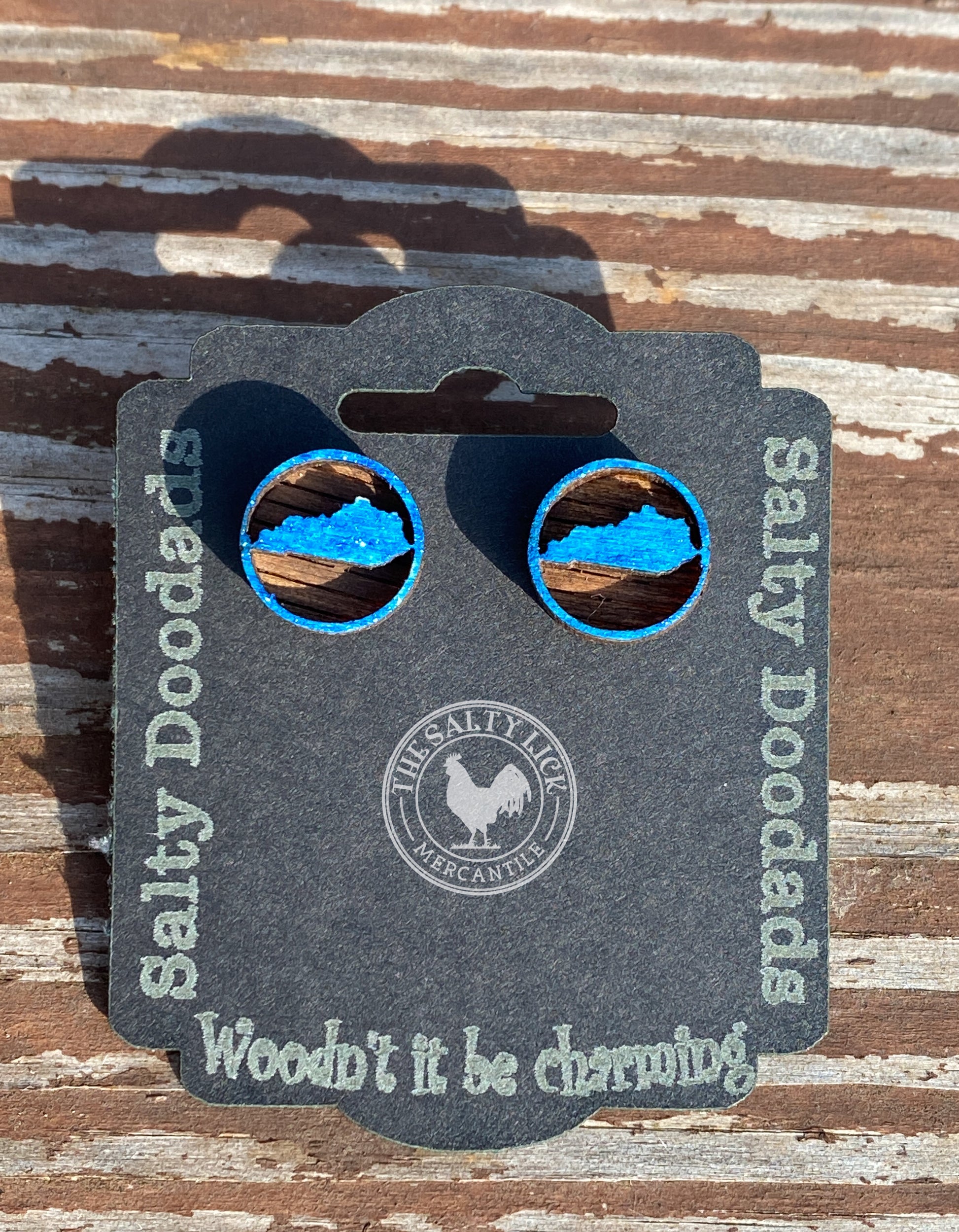 Kentucky Barrel Lid Earrings - The Salty Lick Mercantile