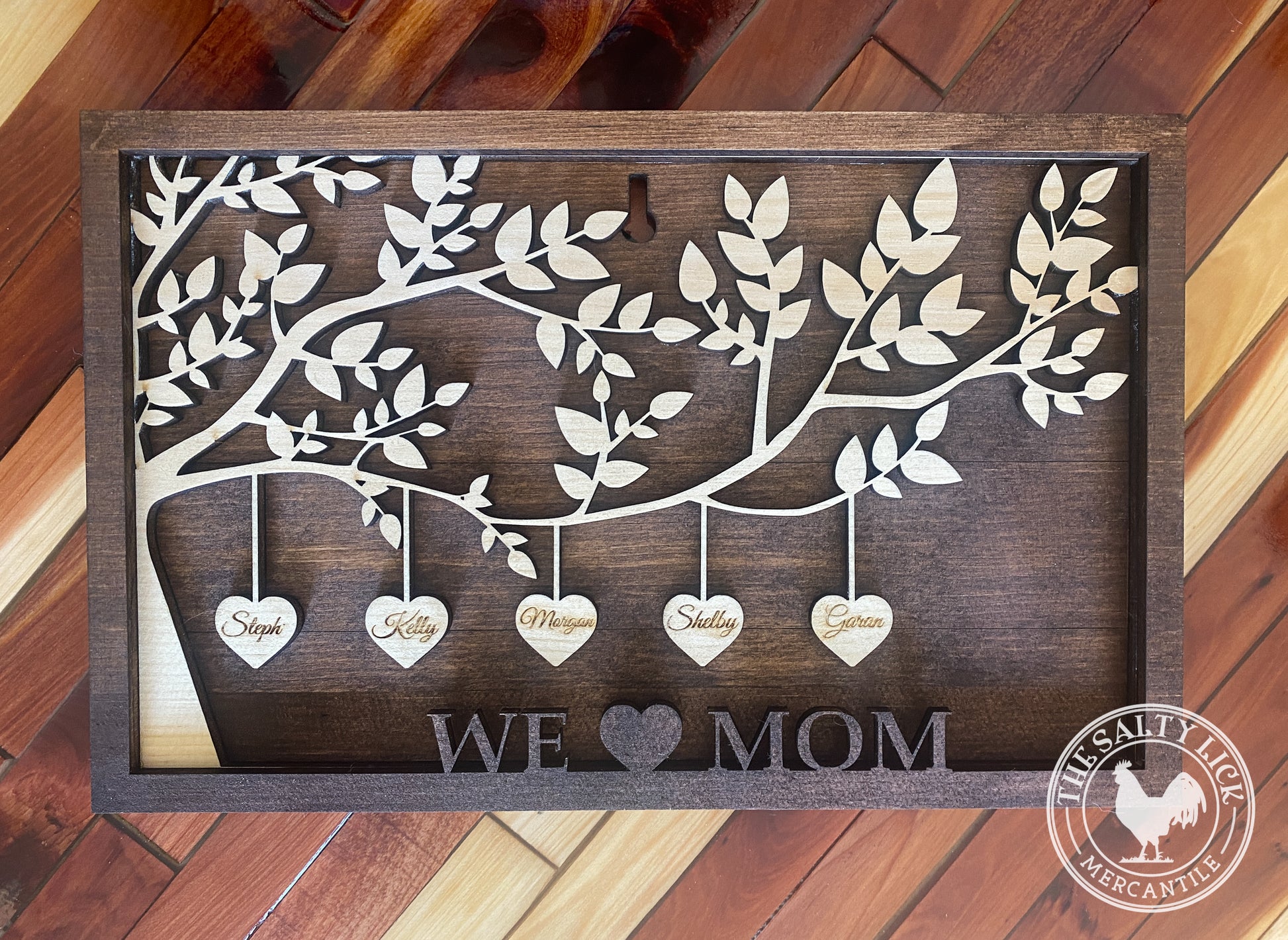 Mother's Day Wall Decor, Family Art Wall Decor, Family Tree Gift - The Salty Lick Mercantile