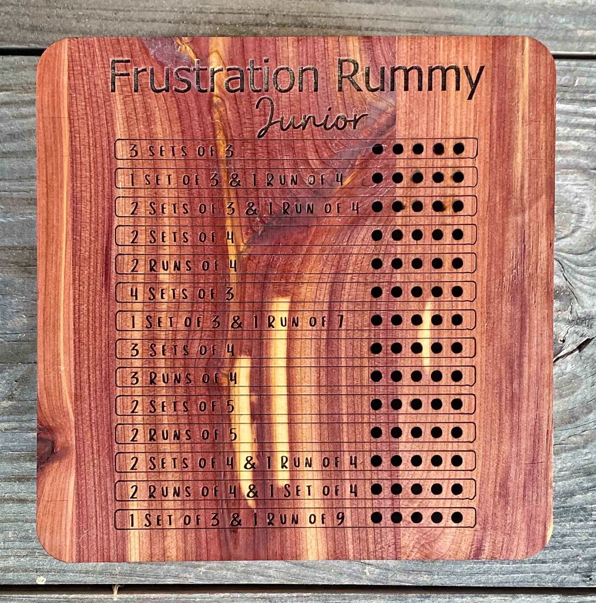 Frustration Rummy "Junior" - Laser Cut Board Game - The Salty Lick Mercantile